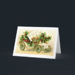 Christmas Greetings vintage car Holiday Card<br><div class="desc">Christmas Greetings vintage car design by Helen A. Lisher.</div>