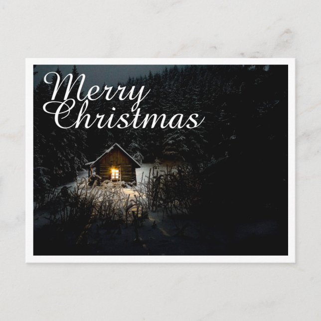 Christmas Greetings with Witch House Postcard (Front)