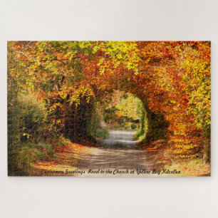 Christmas Greetings Yellow Bog Kilcullen Jigsaw Puzzle