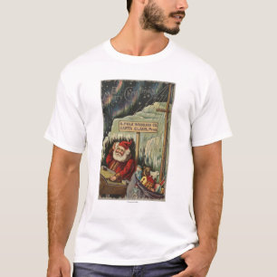 Christmas GreetingSanta at North Pole T-Shirt