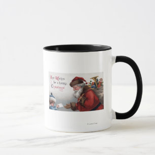 Christmas GreetingSanta Getting Letter Mug