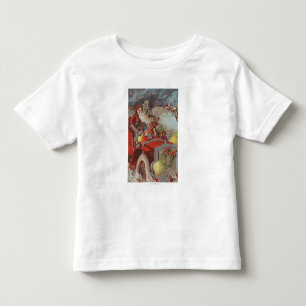 Christmas GreetingSanta in Car Toddler T-Shirt