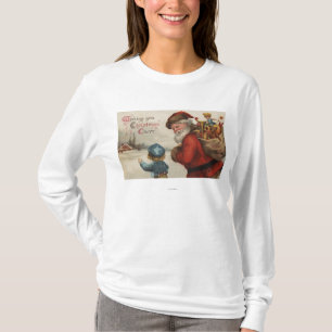 Christmas GreetingSanta Talking with Boy T-Shirt