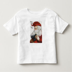 Christmas GreetingSanta with Binoculars Toddler T-Shirt