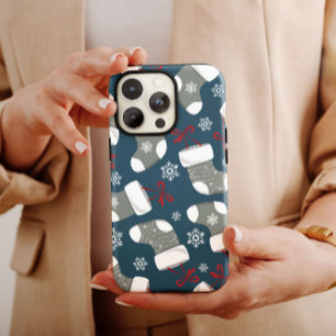 Christmas Grey Stockings iPhone Case Mate
