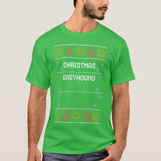 Christmas Greyhound girl T-Shirt
