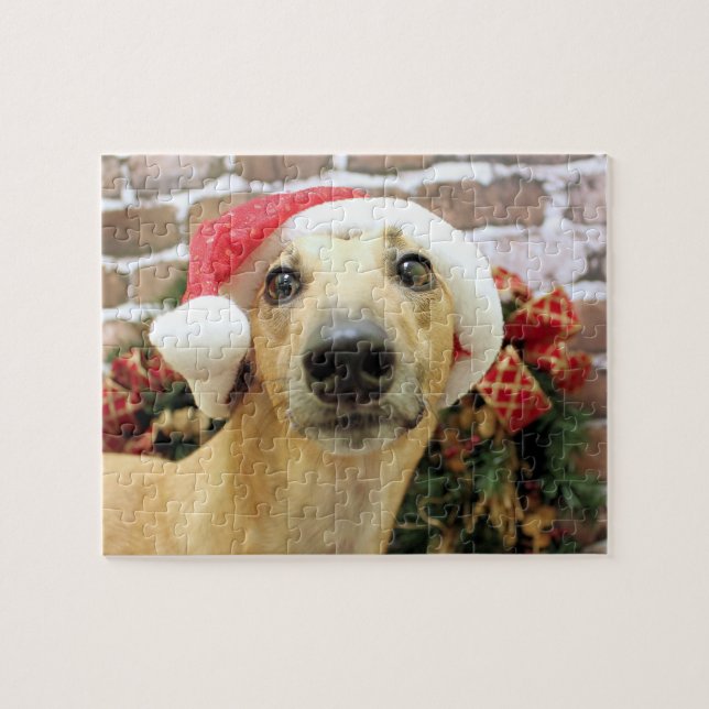 Christmas - Greyhound - Pena Jigsaw Puzzle (Horizontal)