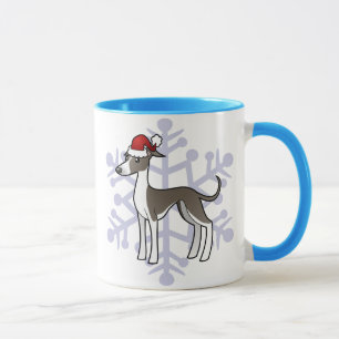 Christmas Greyhound / Whippet / Italian Greyhound Mug