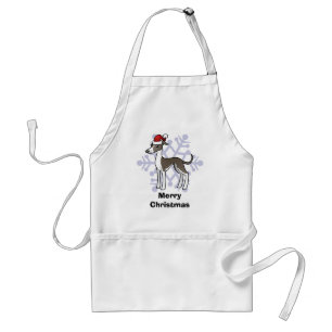 Christmas Greyhound / Whippet / Italian Greyhound Standard Apron