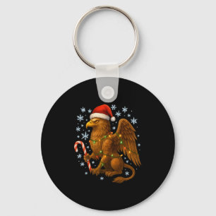 Christmas Griffin Magic Mythical Holiday Srit Long Key Ring