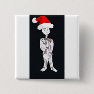 Christmas Groom 15 Cm Square Badge