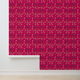 Christmas Groovy Pattern Wallpaper