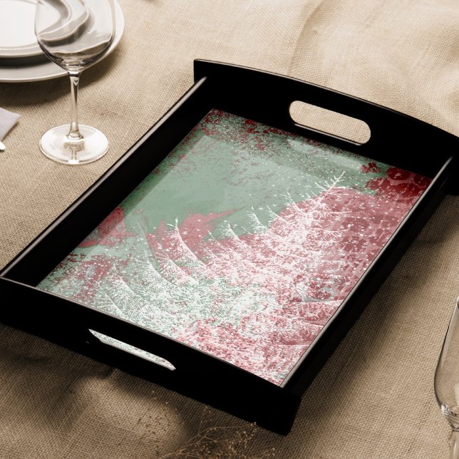 Christmas Grunge | Red Green and White XMas Tree Tissue Paper (Creator Uploaded)