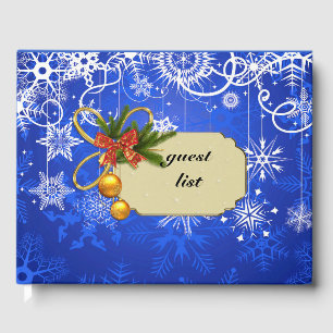 christmas guest list guest book