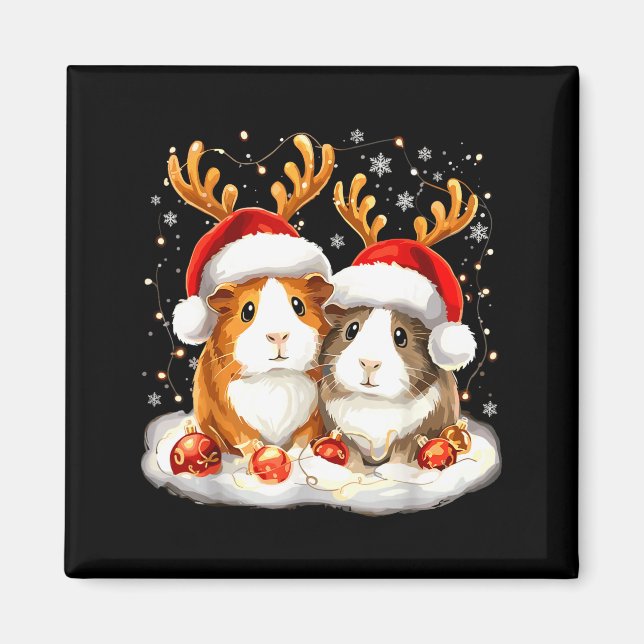 Christmas Guinea G Reindeer Xmas  Magnet (Front)