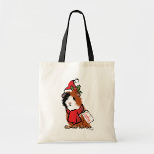 Christmas Guinea Pig Greeting Tote Bag