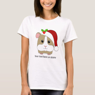 Christmas Guinea Pig In A Santa Hat Personalised T-Shirt