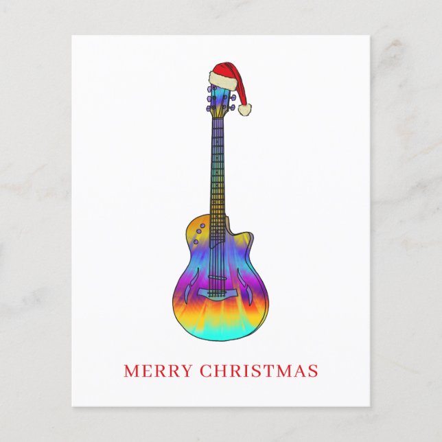 Christmas Guitar cool colourful budget Flyer (Front)
