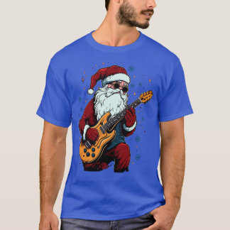 Christmas Guitar Gift Santa Claus Guitarist Funny  T-Shirt