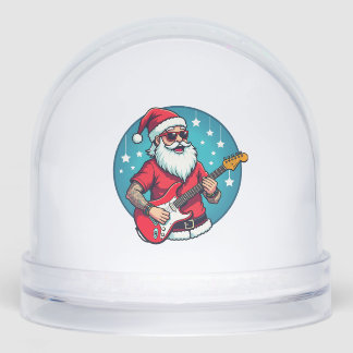 Christmas guitarist  Rockmusic Christmas Snowglobe