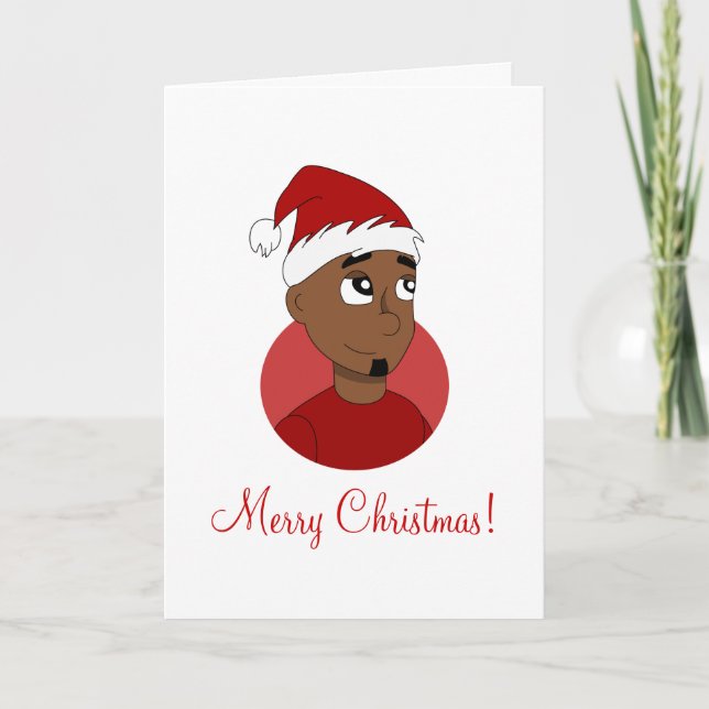 Christmas guy cartoon holiday card (Front)