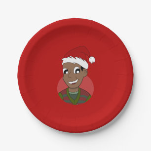 Christmas guy cartoon paper plate