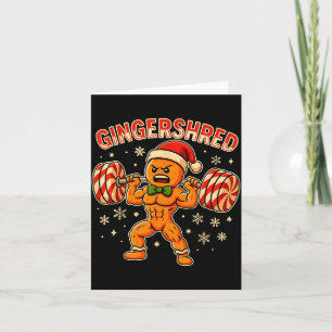 Christmas Gym Gingerbread Gingershred Xmas Workout Card