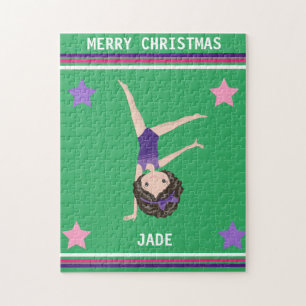 CHRISTMAS GYMNASTICS PUZZLE FOR GIRLS.