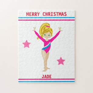 CHRISTMAS GYMNASTICS PUZZLE FOR GIRLS PERSONALIZED