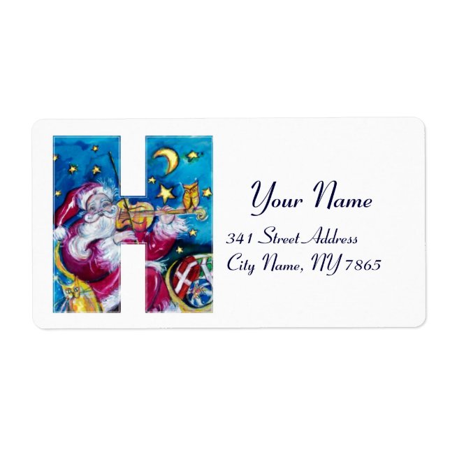 CHRISTMAS H LETTER / INSPIRED SANTA MONOGRAM (Front)