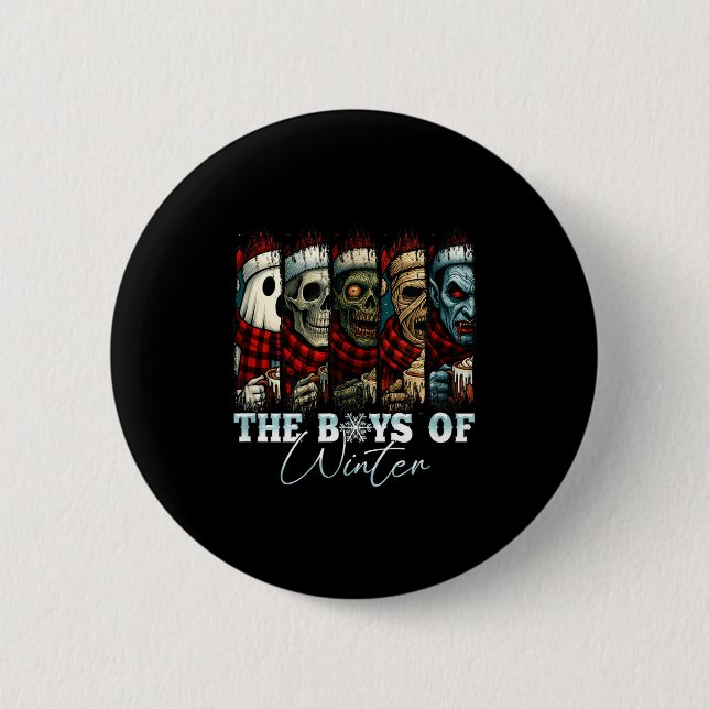 Christmas Halloween Creepmas Friends Horror Xmas C 6 Cm Round Badge (Front)