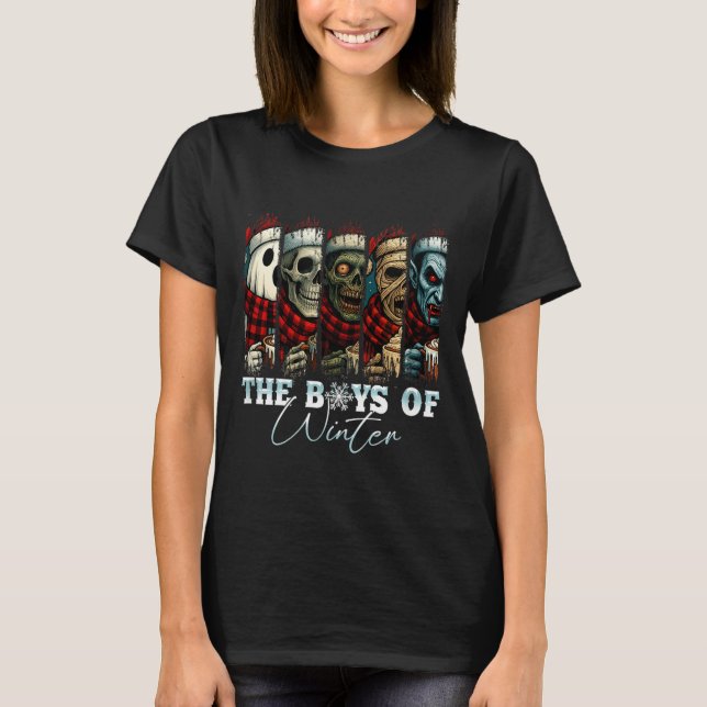 Christmas Halloween Creepmas Friends Horror Xmas C T-Shirt (Front)