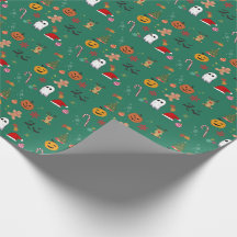 Christmas Halloween Wrapping Paper