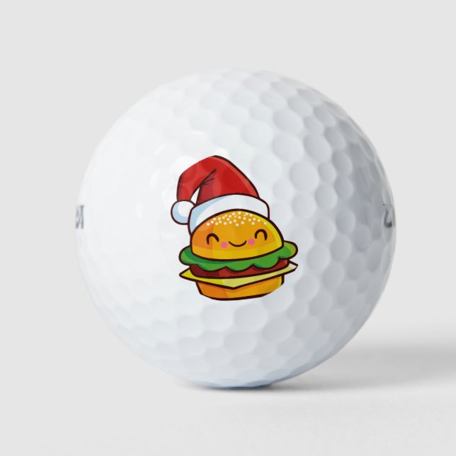 Christmas hamburger golf balls (Front)