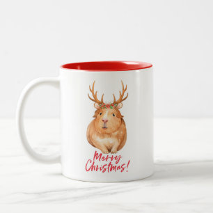 Christmas Hamster two toned Mug