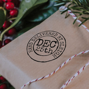 Christmas hand delivered by sleigh date stamp