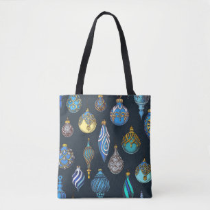 Christmas Hand Drawn, Vintage Decorations. Tote Bag