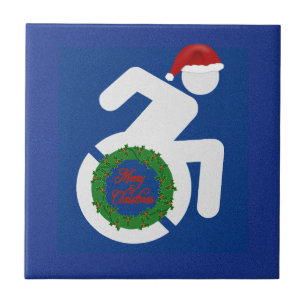 Christmas Handicapped Ceramic Tile
