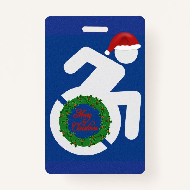 Christmas Handicapped ID Badge (Front)