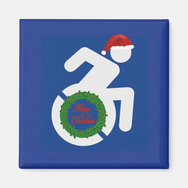 Christmas Handicapped Magnet (Front)
