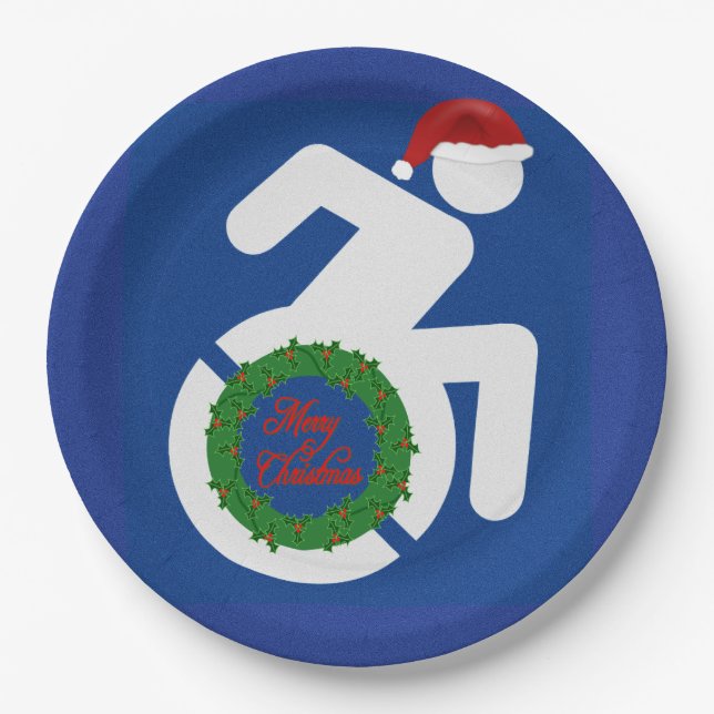 Christmas Handicapped Paper Plate (Front)