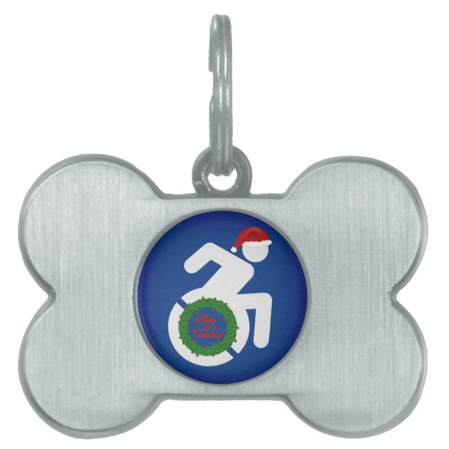 Christmas Handicapped Pet ID Tag (Front)