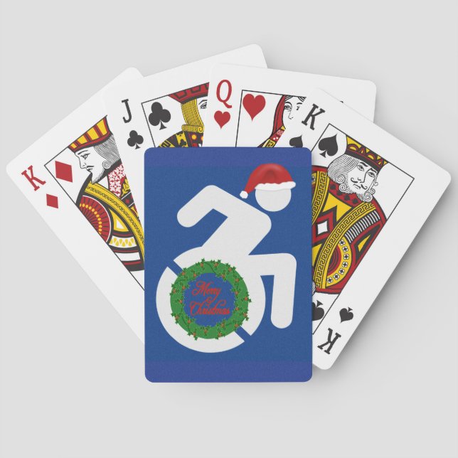 Christmas Handicapped Playing Cards (Back)