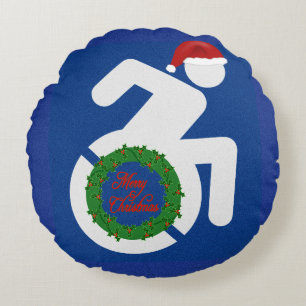 Christmas Handicapped Round Cushion