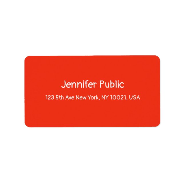 Christmas Handwritten Red White Template Address Label (Front)