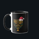 Christmas Hanukkah Jewish Santa Menorah  Mug<br><div class="desc">hanukkah christmas mashup,  jewish holiday humour,  santa menorah,  interfaith christmas 2025,  hanukkah meets christmas,  funny jewish santa design,  menorah santa hat 2025,  christmukkah mashup,  jewish christmas fusion,  menorah holiday 2025</div>