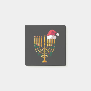Christmas Hanukkah Jewish Santa Menorah Post-it Notes