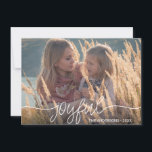 Christmas • Hanukkah JOYFUL Gold Confetti PHOTO<br><div class="desc">Lovely Christmas / Hanukkah / Thanksgiving Holiday family photo card with script topography white letters with wording BLESSED.  Perfect to send out during the thanksgiving or Christmas season.</div>