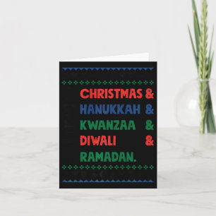 Christmas Hanukkah Kwanzaa Diwali Ramadan Funny Ug Card