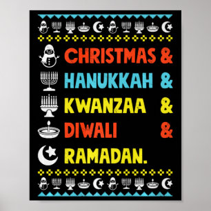 Christmas Hanukkah Kwanzaa Diwali Ramadan Funny Ug Poster